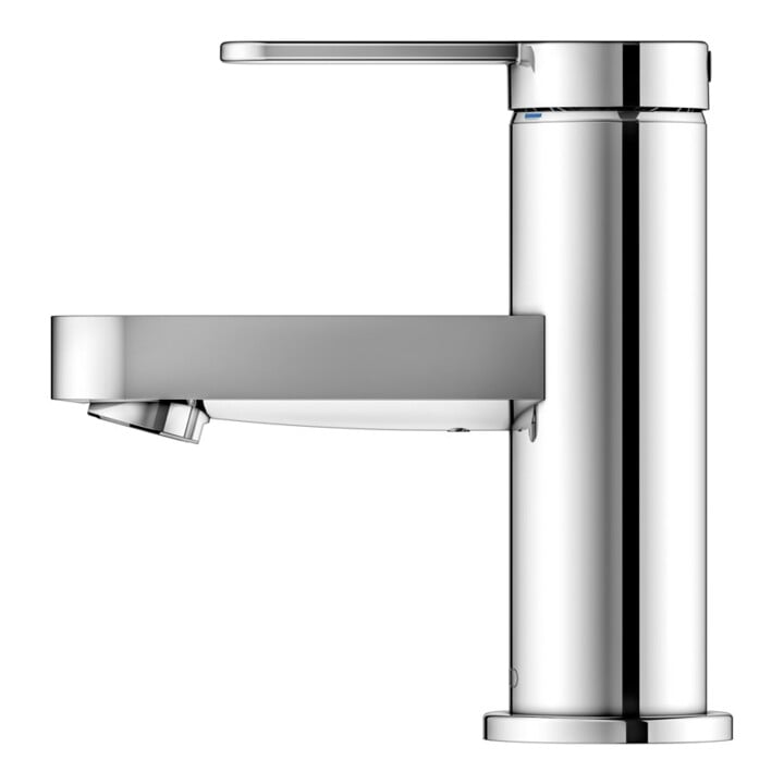 Keuco Mitigeur monocommande pour lavabo 60 IXMO 59504 sans tirette, plat, rosace droite/gauche chromé