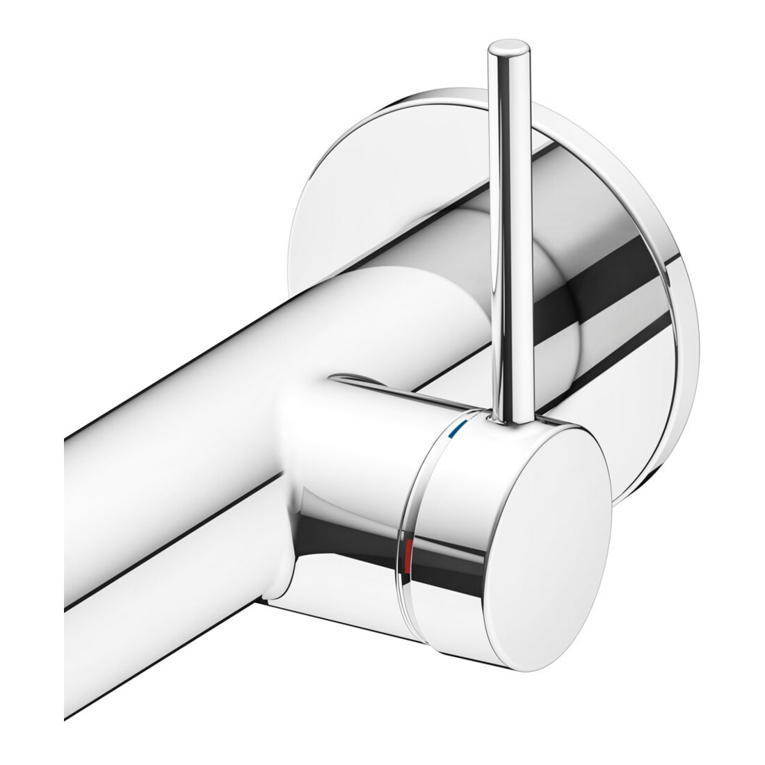 Keuco Mitigeur monocommande pour lavabo encastré UP IXMO 59516 Mural/sortie ronde 225 mm/chromé doux