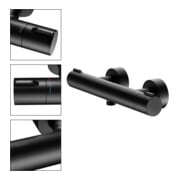 Keuco Mitigeur thermostatique douche Plan blue AP, noir mat-2