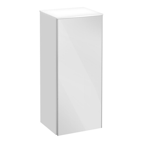 Keuco Mittelschrank Royal Reflex 35x84,5x33,5cm, rechts, weiß/weiß