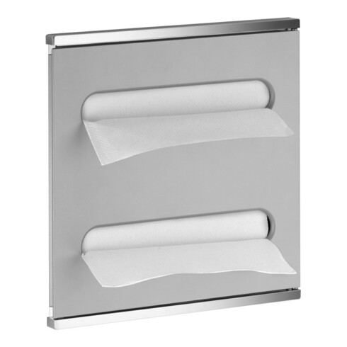 Keuco Modul Meuble lavabo 2 Plan Integral porte à droite, chromé/blanc laqué