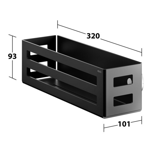 Keuco Panier à savon 320x93x90mm, montage mural, gris noir
