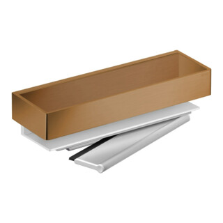 Keuco Panier de douche avec vidage, avec fixation murale, amovible, acier inox brossé/alu satiné-éloxé