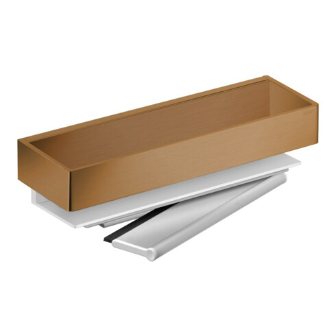 Keuco Panier de douche avec vidage, avec fixation murale, amovible, acier inox brossé/alu satiné-éloxé