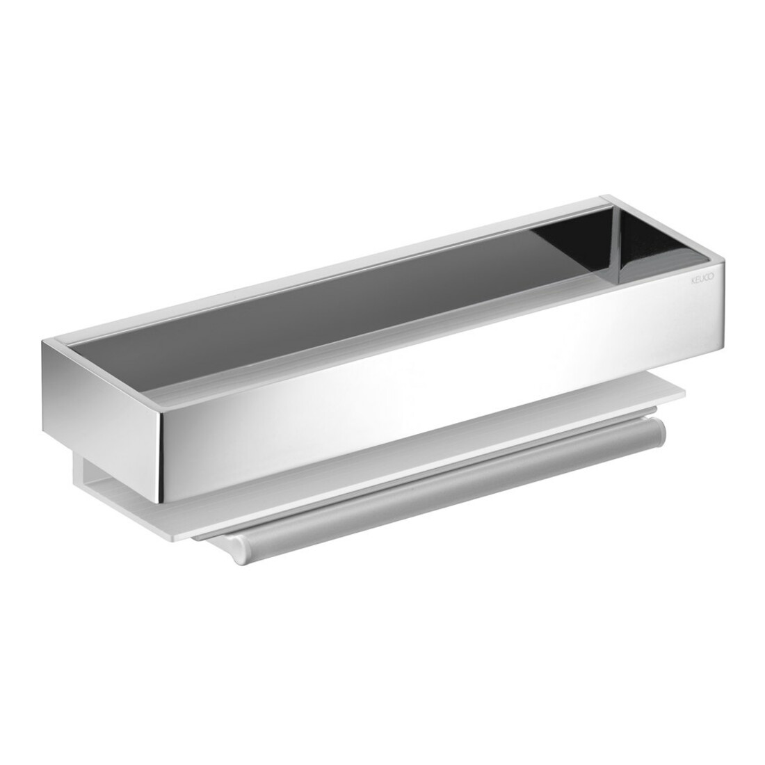 Keuco Panier de douche avec vidange, fixation invisible, démontable, acier inox / AL si-e