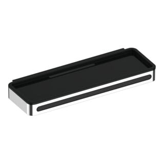 Keuco Panier de douche Plan 3 pcs, avec paroi en verre, chromé/noir
