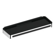 Keuco Panier de douche Plan 3 pcs, avec paroi en verre, chromé/noir