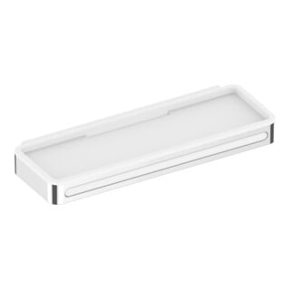 Keuco Panier de douche Plan 3 pièces, avec raclette en verre, chromé/blanc