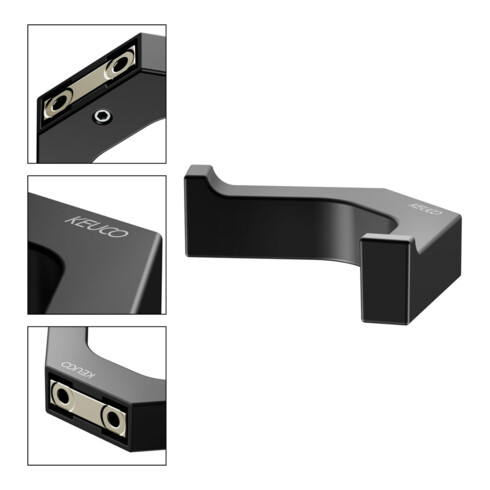 Keuco Patère double Edition 11, noir mat