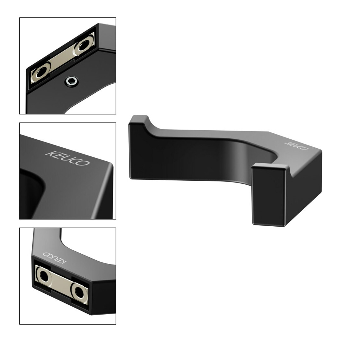 Keuco Patère double Edition 11, noir mat