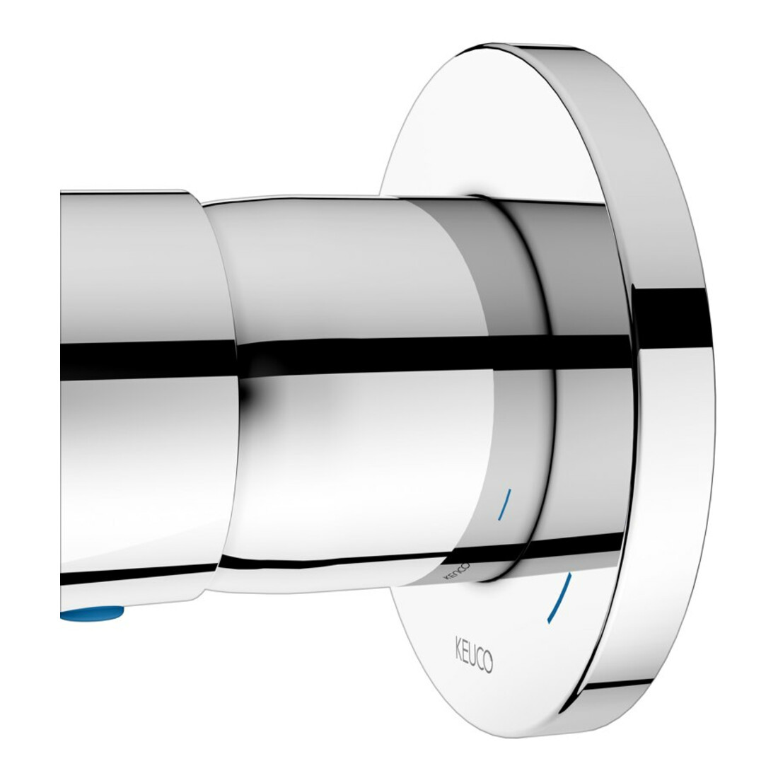Keuco Plan blue Kit de montage mitigeur monotrou encastré, rond, chromé