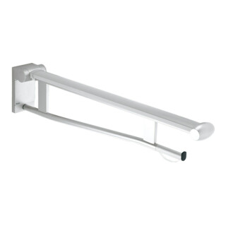 Keuco Plan Care Barre d'appui rabattable WC 850mm, freinée, chromé/blanc