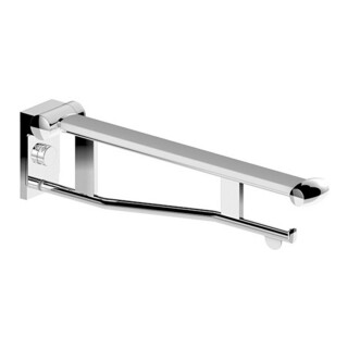Keuco Plan Care Barre d'appui WC rabattable 700 mm, amovible, chromé/blanc