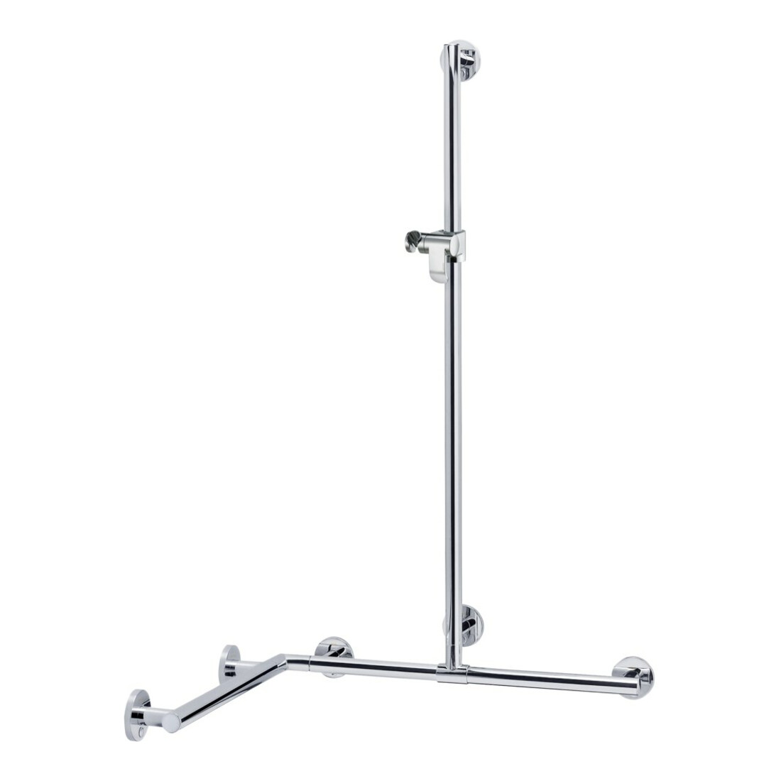 Keuco Plan Care barre de douche coudée, g/d, 597x797x1263 mm, AL si-el/vc