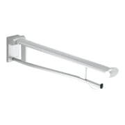 Keuco Plan Care Poignée d'appui WC rabattable 850 mm, freinée, AL argenté anodisé/noir