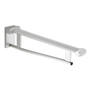 Keuco Plan Care Poignée de soutien rabattable WT 650 mm, freinée, AL si-el/gris clair