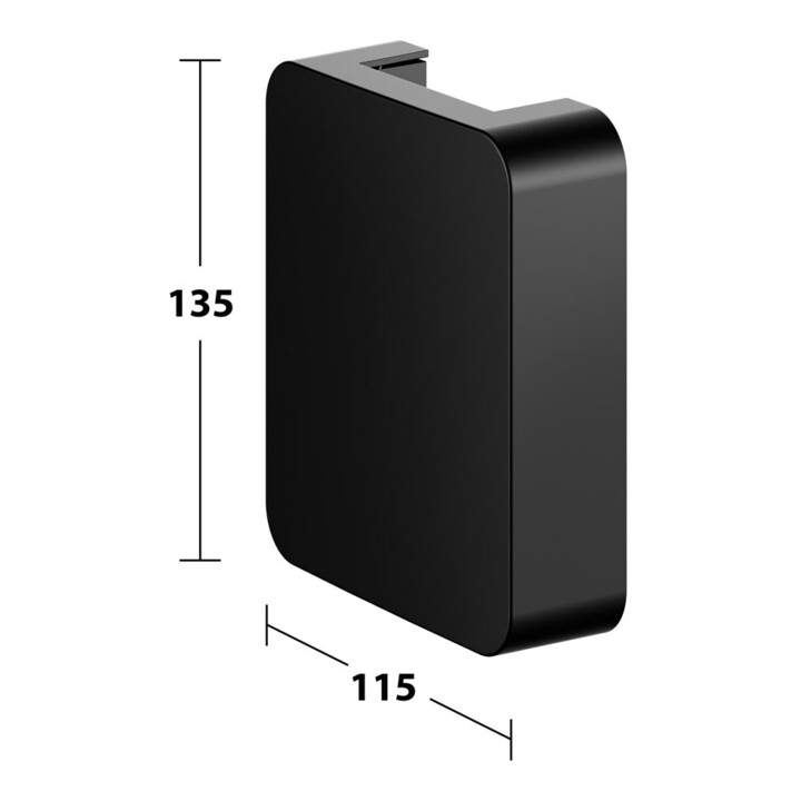 Keuco Plaque d'adaptation AXESS noir mat