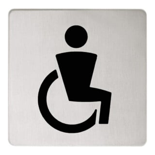 Keuco Plaque de porte Plan Symbole accessible, chromé
