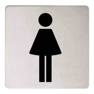 Keuco Plaque de porte Plan Symbole Femmes, chromé