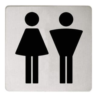 Keuco Plaque de porte Plan Symbole Femmes/Hommes, chromé