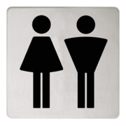Keuco Plaque de porte Plan Symbole Femmes/Hommes, chromé