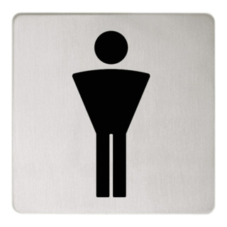 Keuco Plaque de porte Plan Symbole Homme, chromé