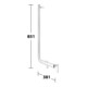 Keuco Poignée d'angle AXESS 90°, gauche, 381x851mm, chromé-4