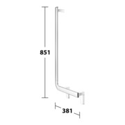Keuco Poignée d'angle AXESS 90°, gauche, 381x851mm, chromé-4