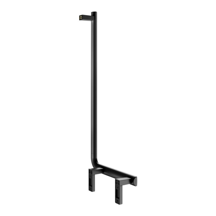 Keuco Poignée d'angle AXESS 90°, gauche, chromée, 381x851mm, noir mat