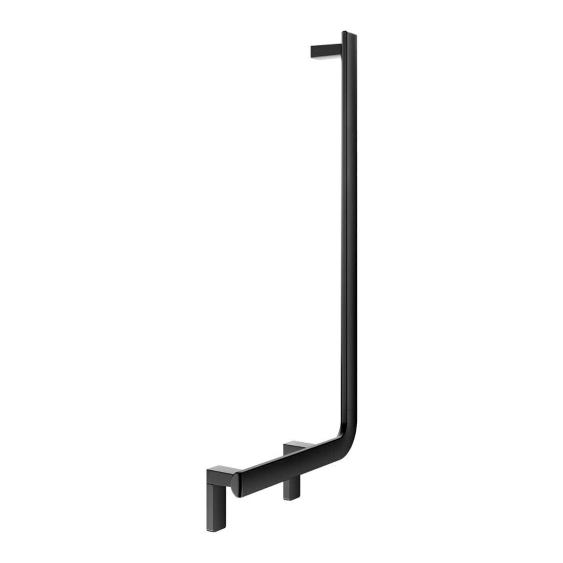 Keuco Poignée d'angle AXESS 90°, gauche, chromée, 381x851mm, noir mat