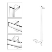 Keuco Poignée d’angle AXESS 90G, gauche AF, chromé, 381x851mm, chromé-2