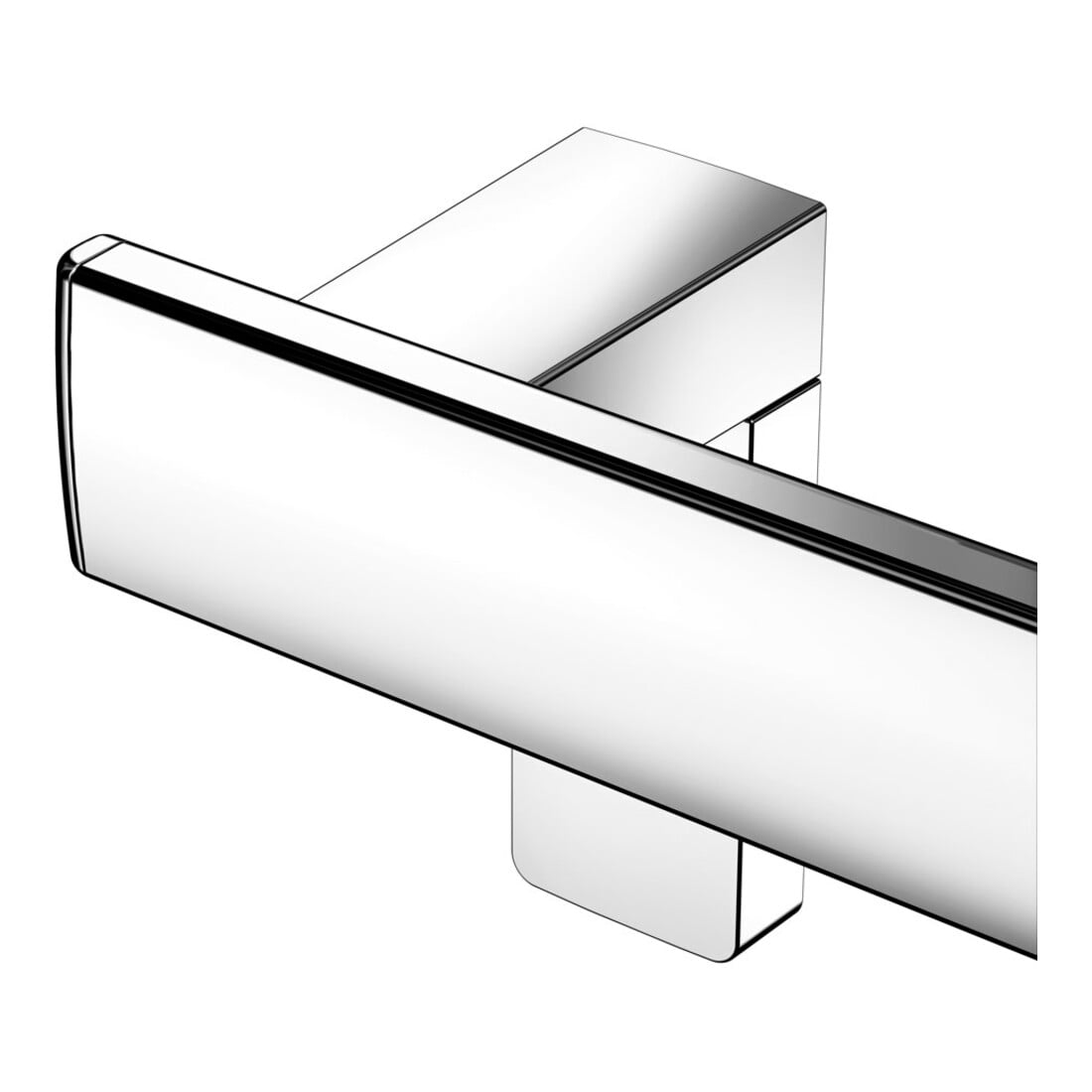 Keuco Poignée d’angle AXESS 90G, gauche AF, chromé, 381x851mm, chromé