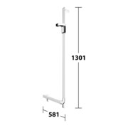 Keuco Poignée d'angle AXESS AL si-el/vc, 90°, avec barre de douche, version droite-2