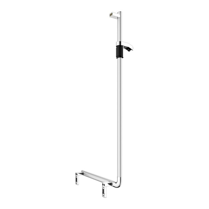 Keuco Poignée d'angle AXESS AL si-el/vc, 90°, avec barre de douche, version gauche