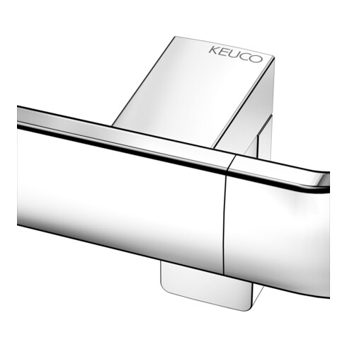 Keuco Poignée d'angle AXESS chromée, 90°, avec barre de douche, version droite