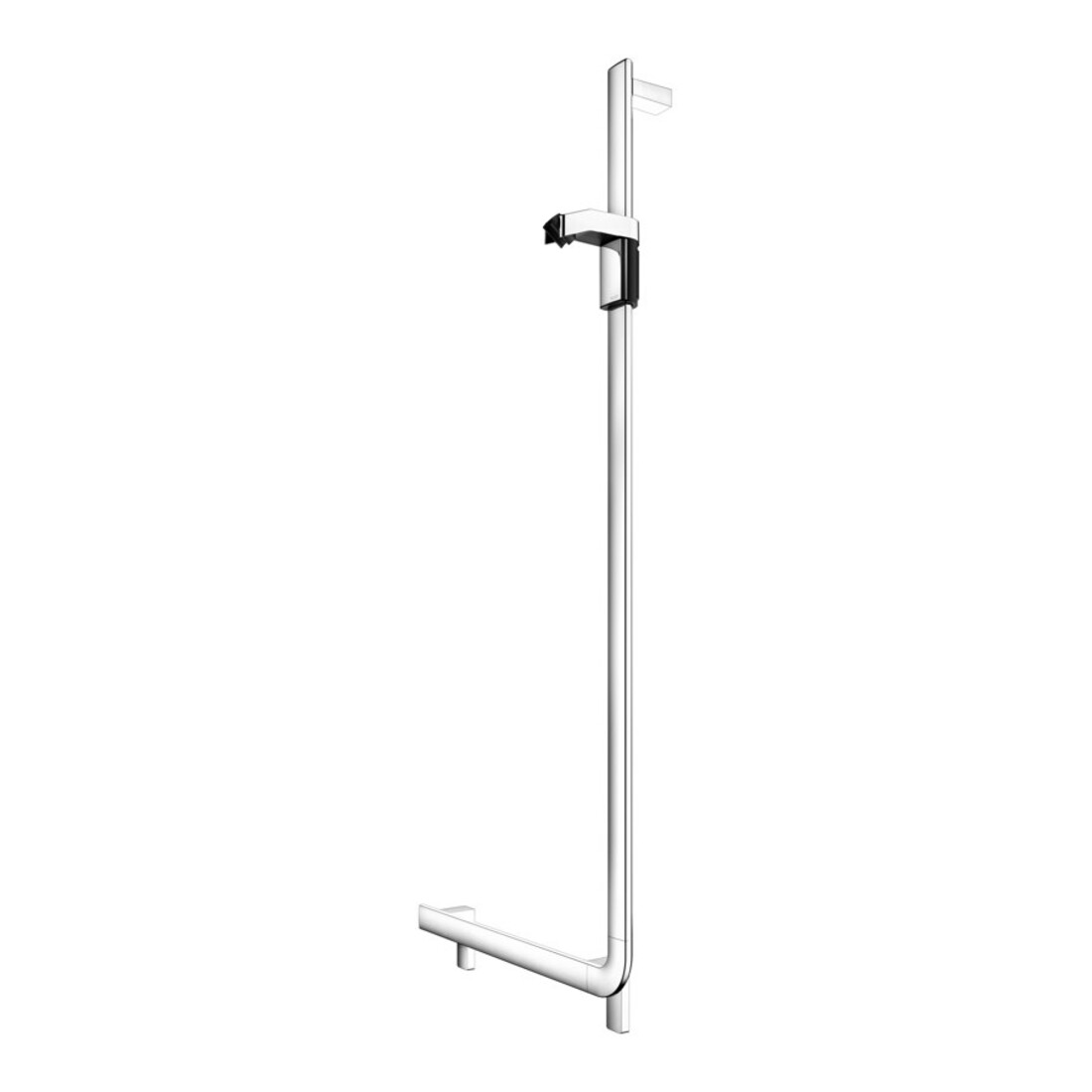 Keuco Poignée d'angle AXESS chromée, 90°, avec barre de douche, version droite
