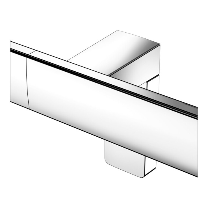 Keuco Poignée d'angle AXESS chromée, 90°, avec barre de douche, version gauche