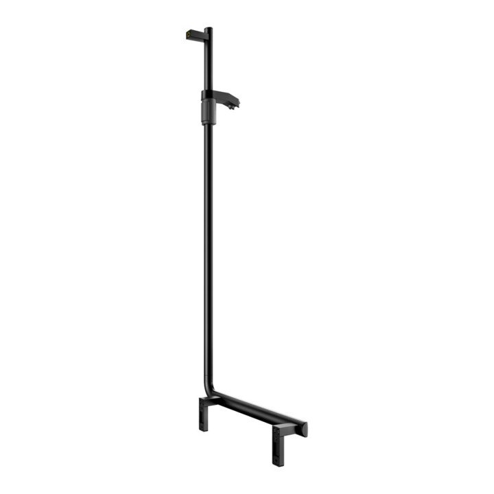Keuco Poignée d'angle AXESS noir mat, 90°, avec barre de douche, version droite