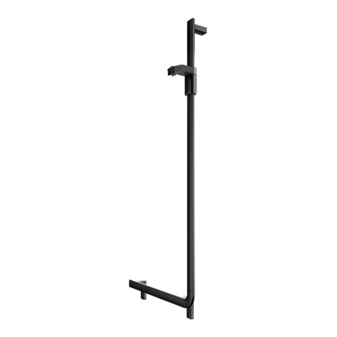 Keuco Poignée d'angle AXESS noir mat, 90°, avec barre de douche, version droite