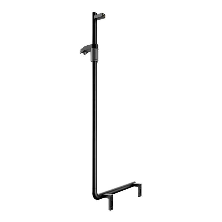 Keuco Poignée d'angle AXESS noir mat, 90°, avec barre de douche, version droite