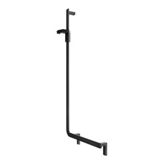 Keuco Poignée d'angle AXESS noir mat, 90°, avec barre de douche, version gauche