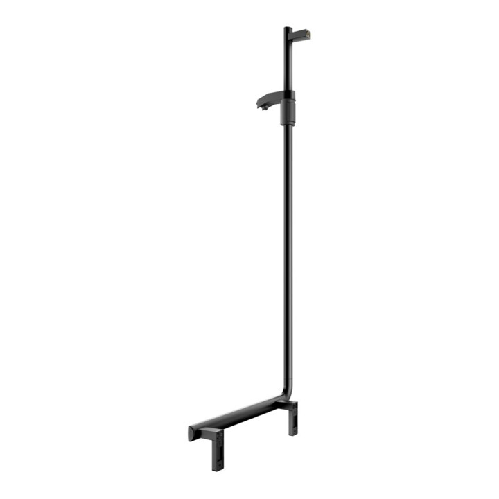 Keuco Poignée d'angle AXESS noir mat, 90°, avec barre de douche, version gauche