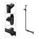 Keuco Poignée d'angle AXESS noir mat, 90°, avec barre de douche, version gauche-4