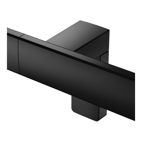 Keuco Poignée d'angle AXESS noir mat, 90°, avec barre de douche, version gauche