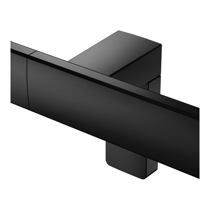 Keuco Poignée d'angle AXESS noir mat, 90°, avec barre de douche, version gauche