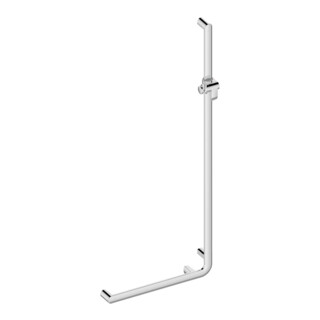 Keuco Poignée d'angle Elegance 90G, barre de douche droite, douchette gauche, chromé