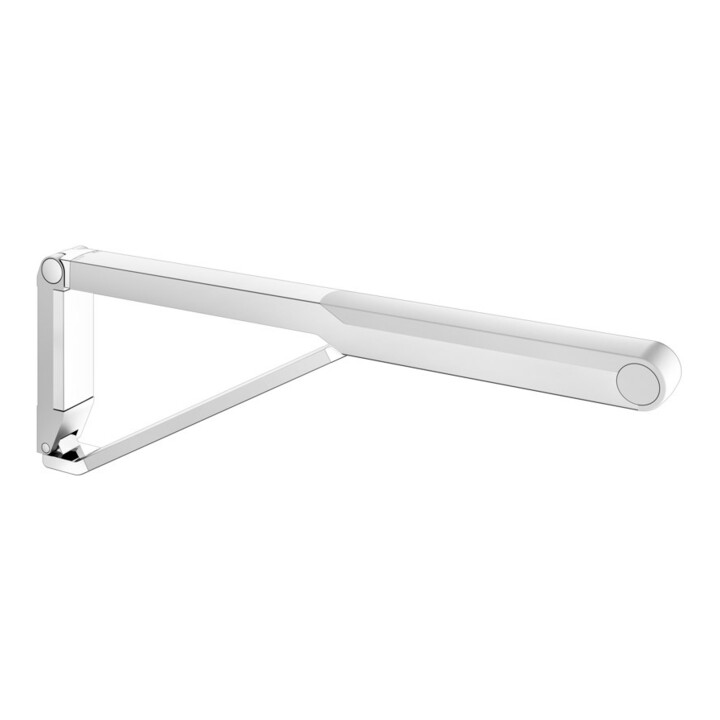 Keuco Poignée d'appui rabattable WC AXESS Aluminium argenté anodisé/blanc, 700 mm