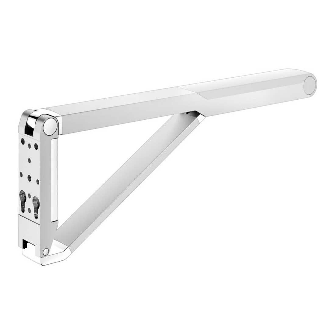 Keuco Poignée d'appui rabattable WC AXESS Aluminium argenté anodisé/blanc, 700 mm