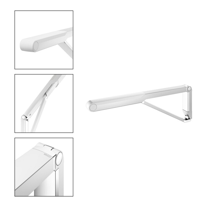Keuco Poignée d'appui rabattable WC AXESS Aluminium argenté anodisé/blanc, 700 mm