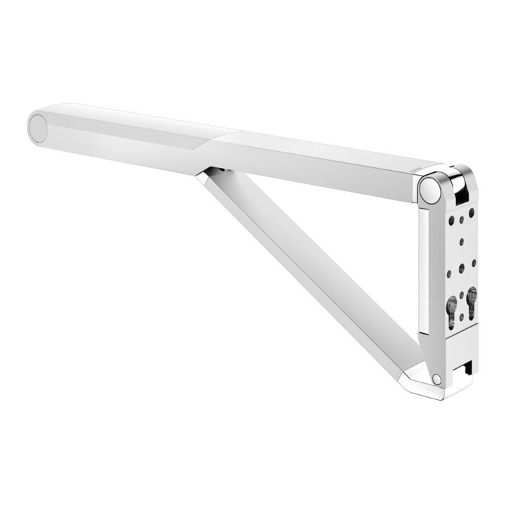 Keuco Poignée d'appui rabattable WC AXESS Aluminium argenté anodisé/blanc, 700 mm